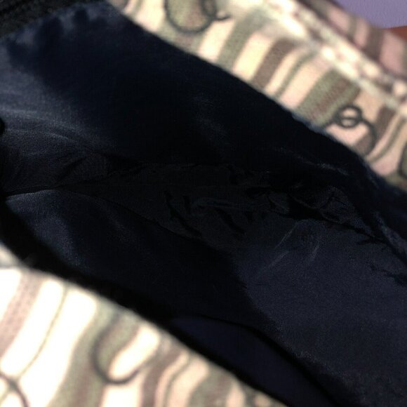 Kavu Pink Gray Striped Crossbody Strap Pockets Casual Canvas Sling Bag Purse - Picture 14 of 16